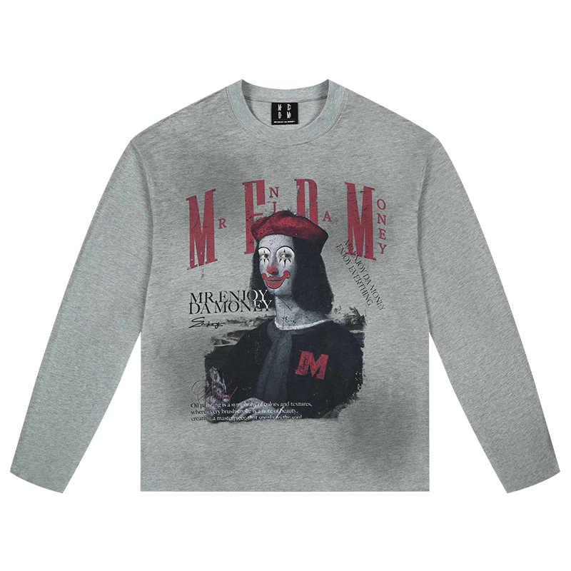 MEDM Clown Oil Painting Long Sleeve Tee