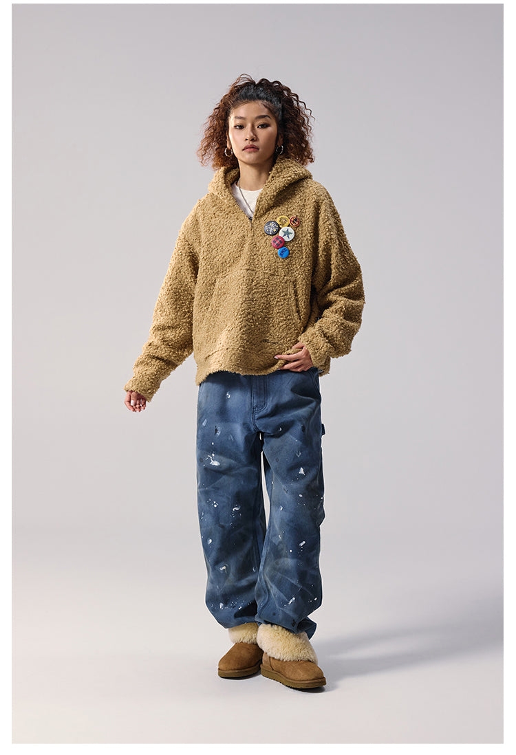Remedy Sherpa Fleece Half Zip Hoodie