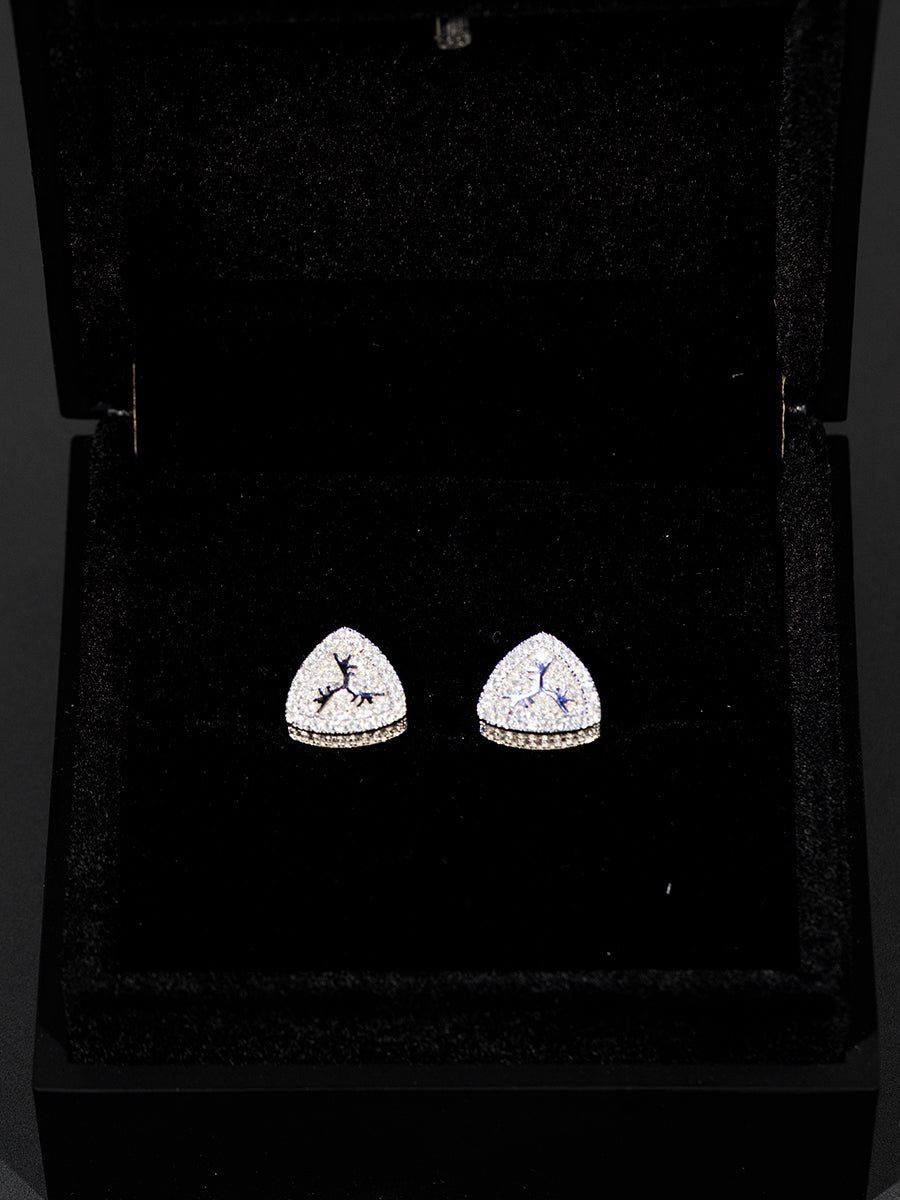 TGFCLUB Logo Moissanite Sterling Silver Earrings