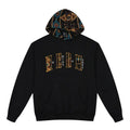 MEDM Patterned Sherpa Hood Patchwork Hoodie