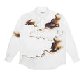 EMPTY REFERENCE Gray And White Ash Long Sleeve Shirt
