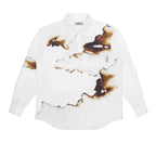 EMPTY REFERENCE Gray And White Ash Long Sleeve Shirt