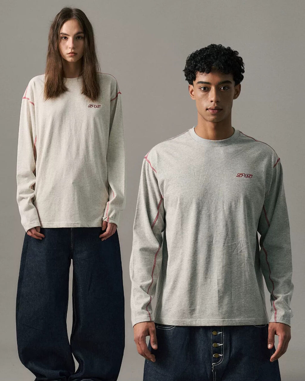 S45 Reverse Stitch Small Logo Long Sleeve Tee