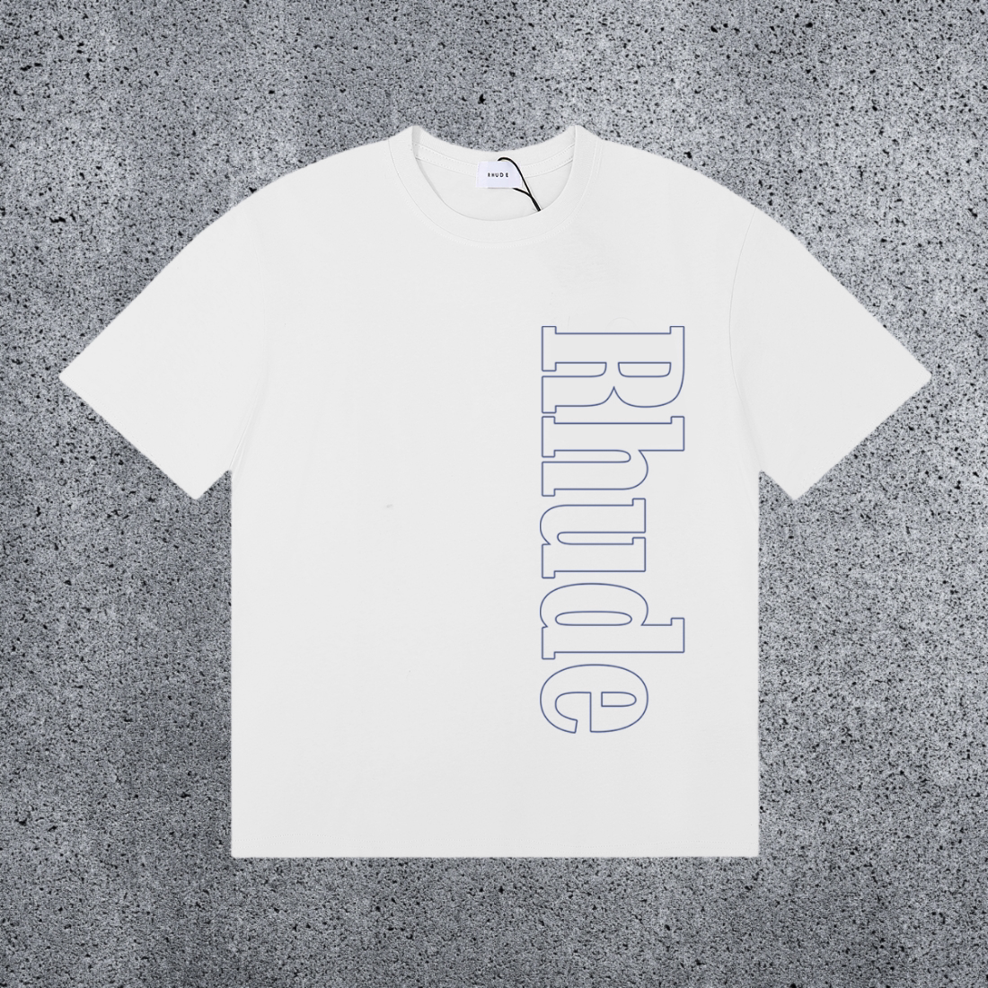 RHUDE Vertical Logo T-Shirt – White