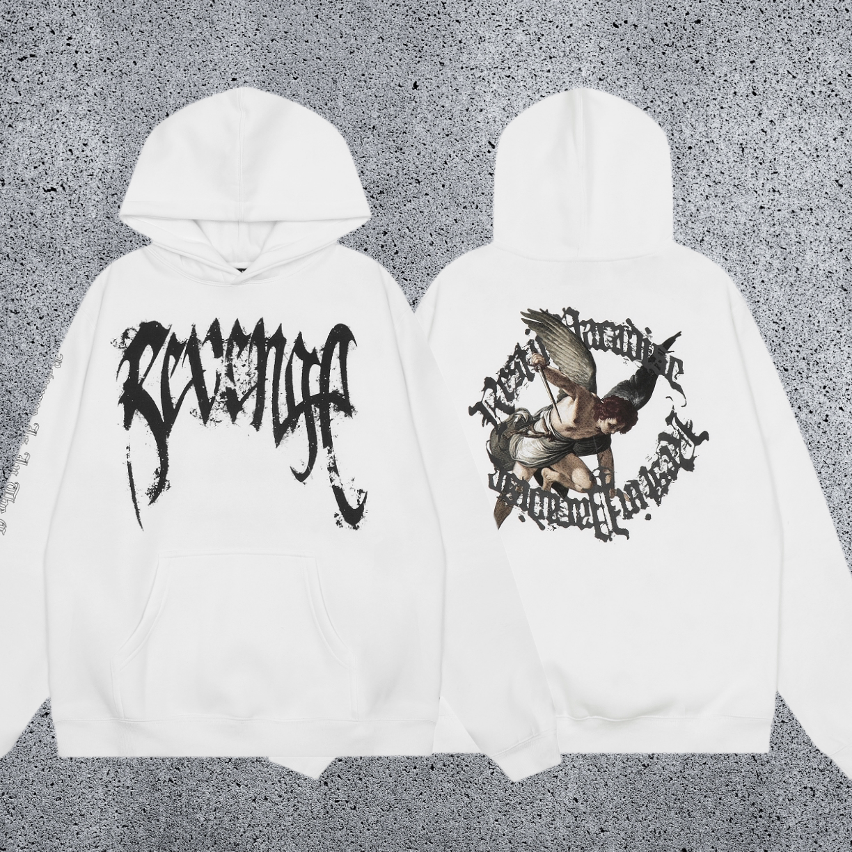 REVENGE Angel Graphic Fleece Hoodie