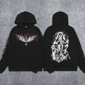 REVENGE Reaper Cross Graphic Fleece Hoodie