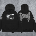 REVENGE Gothic Graphic Hoodie – Black