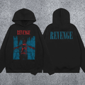 REVENGE Graphic Logo Fleece Hoodie – Black