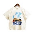 RHUDE Miami Grand Prix Racing Graphic T-Shirt – Cream