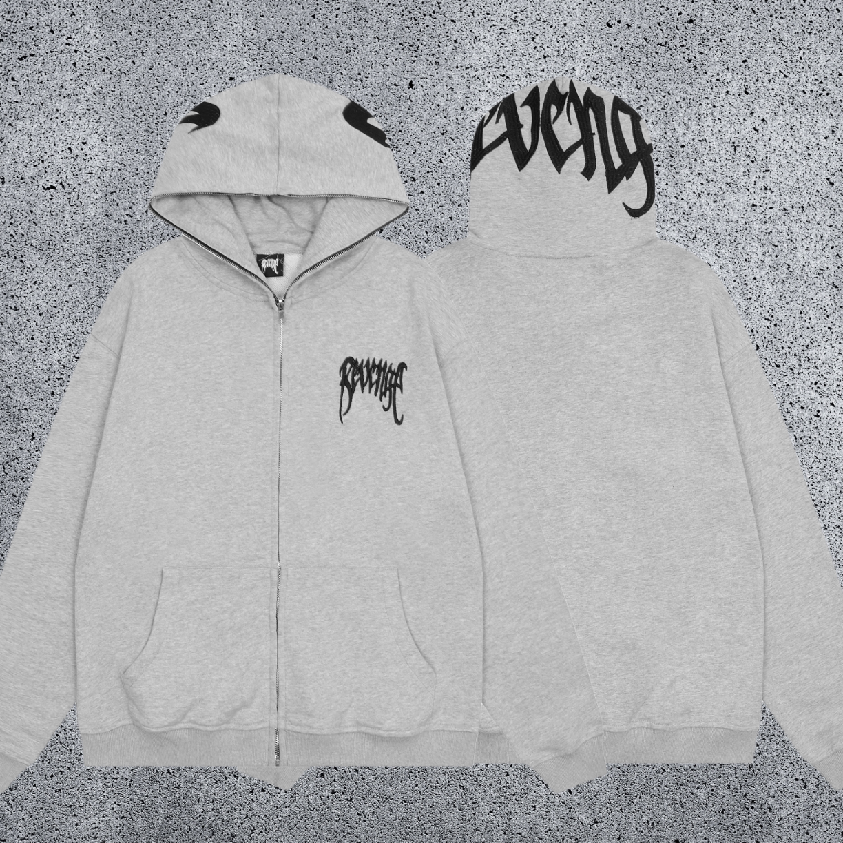 REVENGE Graffiti Zip-Up Hoodie