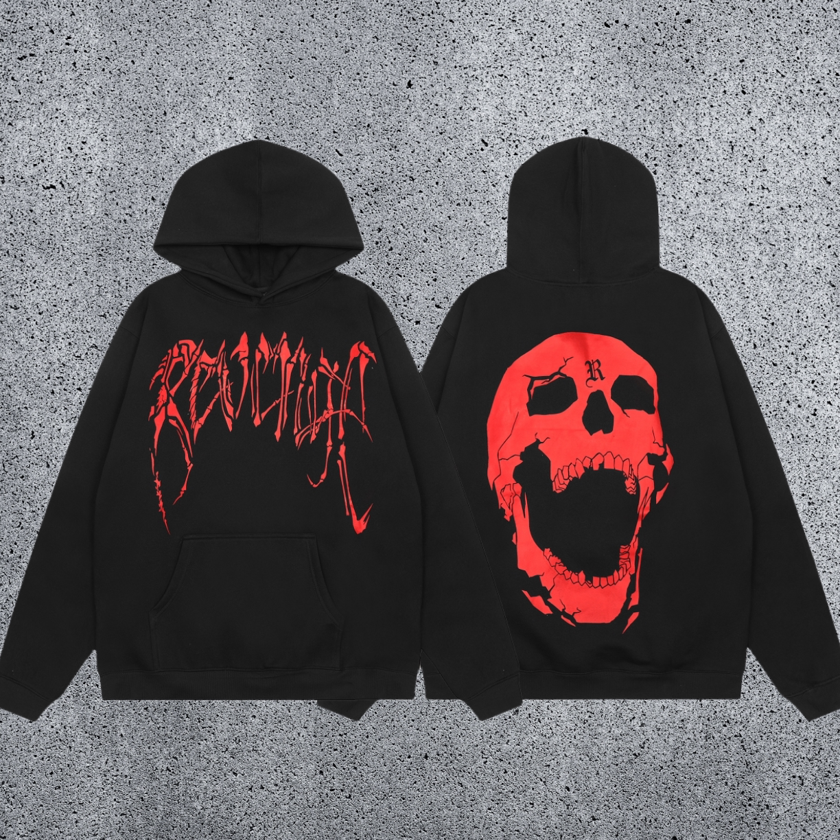 REVENGE Red Skull Graphic Hoodie