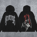 REVENGE Graphic Short-Hem Hoodie