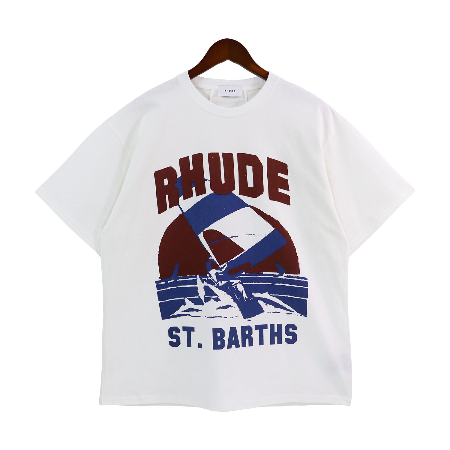 RHUDE St. Barths Sailing Graphic T-Shirt White