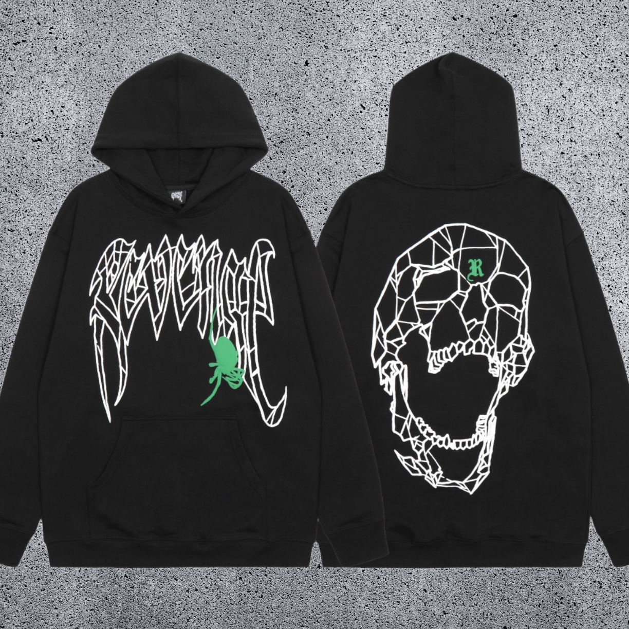 REVENGE Spider Skull Graphic Hoodie