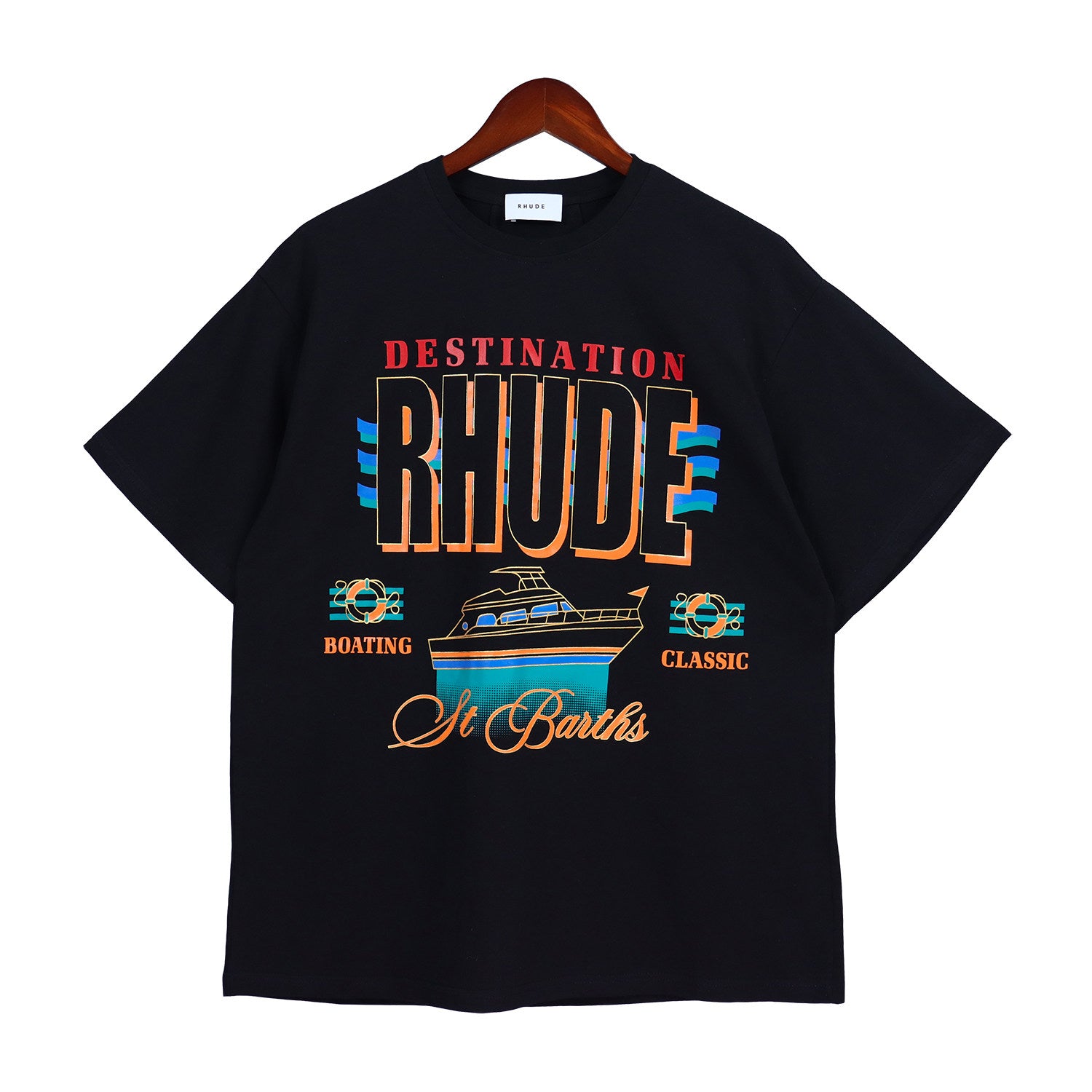 RHUDE Destination Graphic T-Shirt – Black