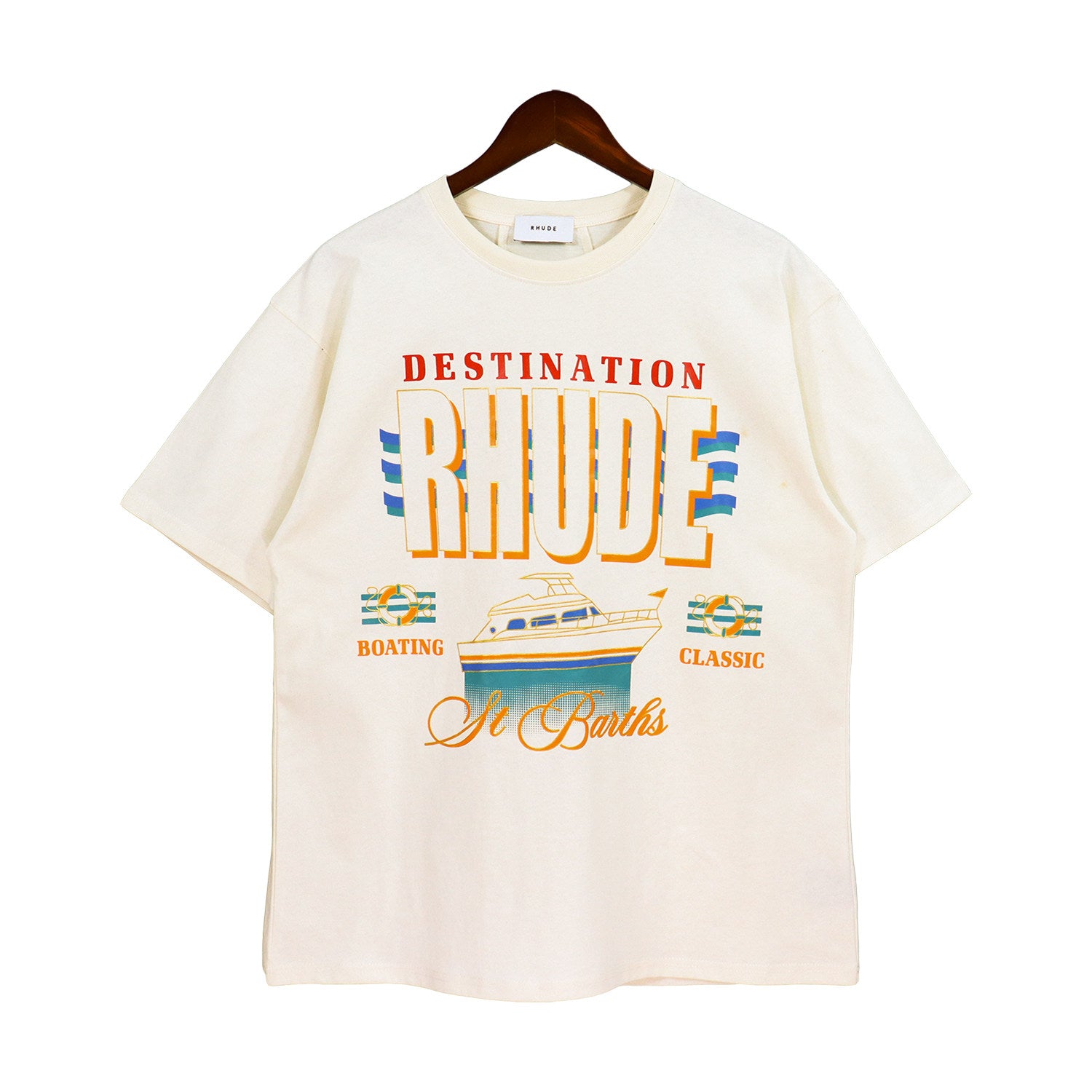 RHUDE Destination Graphic T-Shirt – Cream