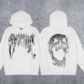 REVENGE Skull Graphic Pullover Hoodie