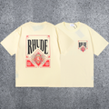 RHUDE Cream Red Crest Graphic T-Shirt