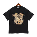 RHUDE Black Botanical Graphic T-Shirt