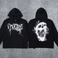 REVENGE Skull Graphic Pullover Hoodie