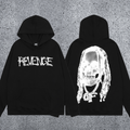 REVENGE Skull Graphic Pullover Hoodie