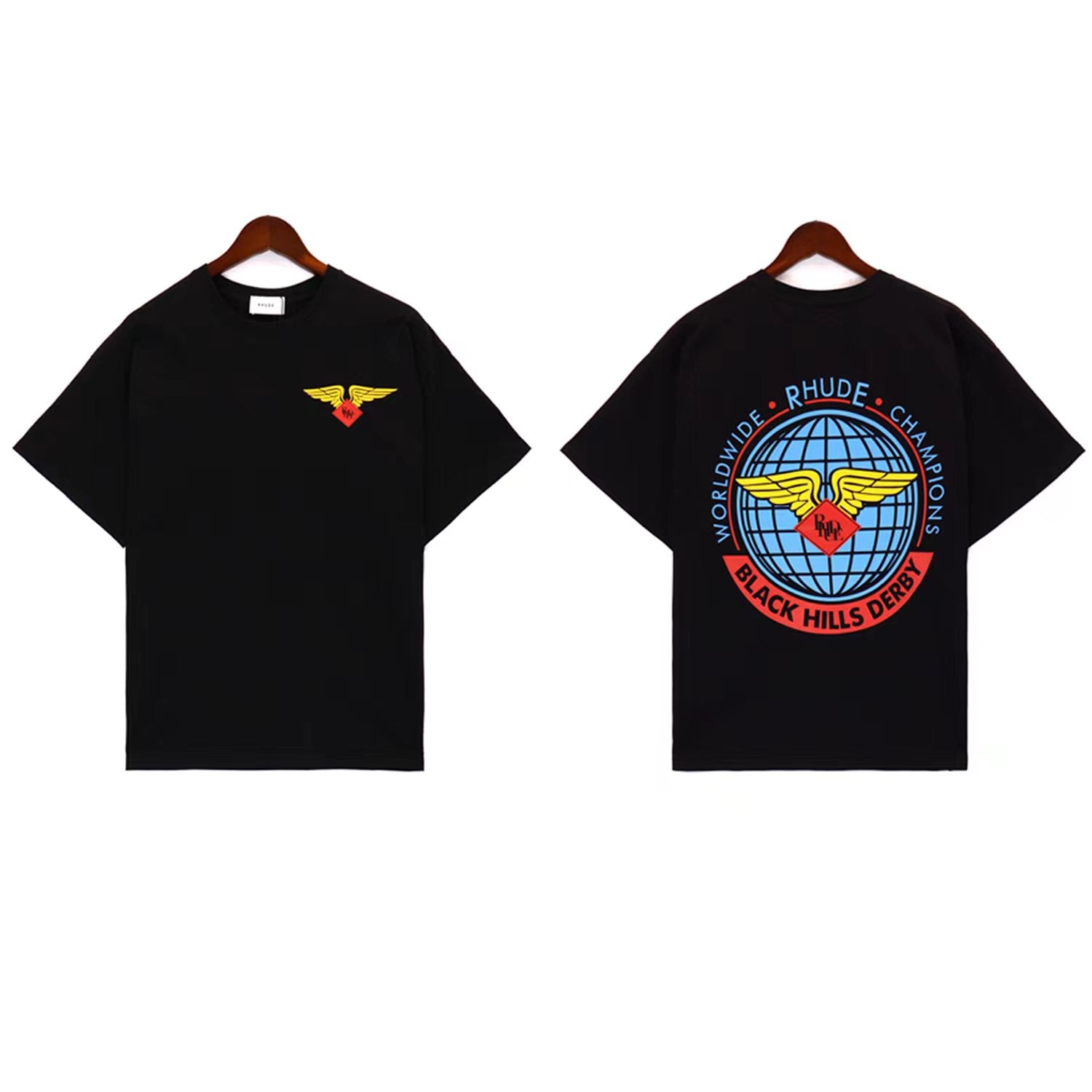 RHUDE Black Hills Derby Graphic T-Shirt
