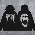 REVENGE Skull Back Graphic Pullover Hoodie