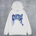 REVENGE Blue Embroidered Logo Hoodie