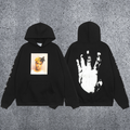 REVENGE Portrait & Hand Graphic Pullover Hoodie