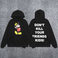 REVENGE Cartoon Mouse Graphic Pullover Hoodie