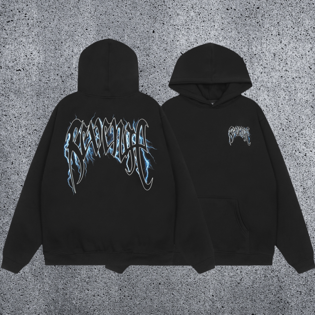 REVENGE Lightning Graphic Pullover Hoodie