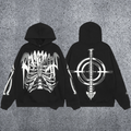 REVENGE Metal Skeleton Fleece Hoodie