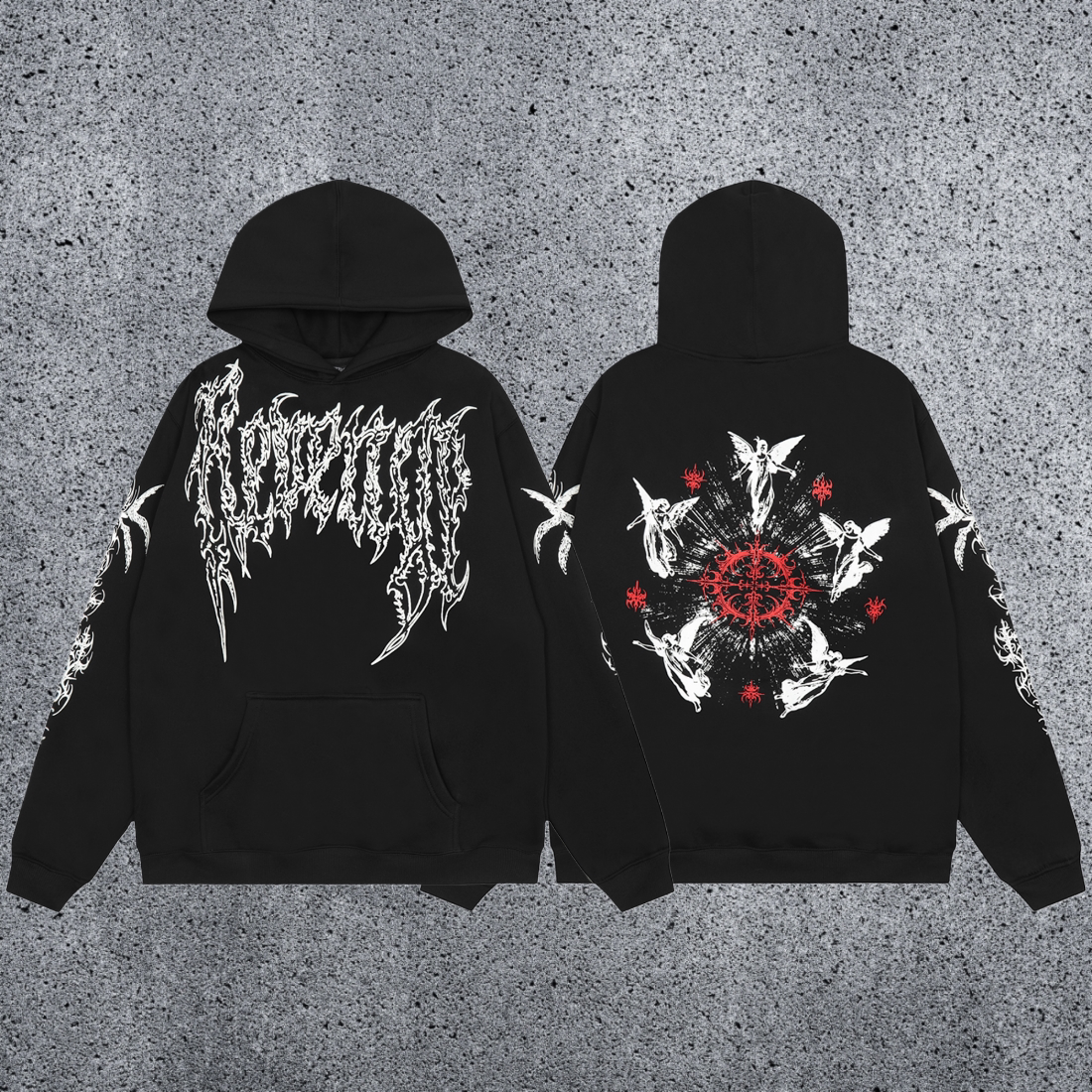 REVENGE Angel Graphic Fleece Hoodie