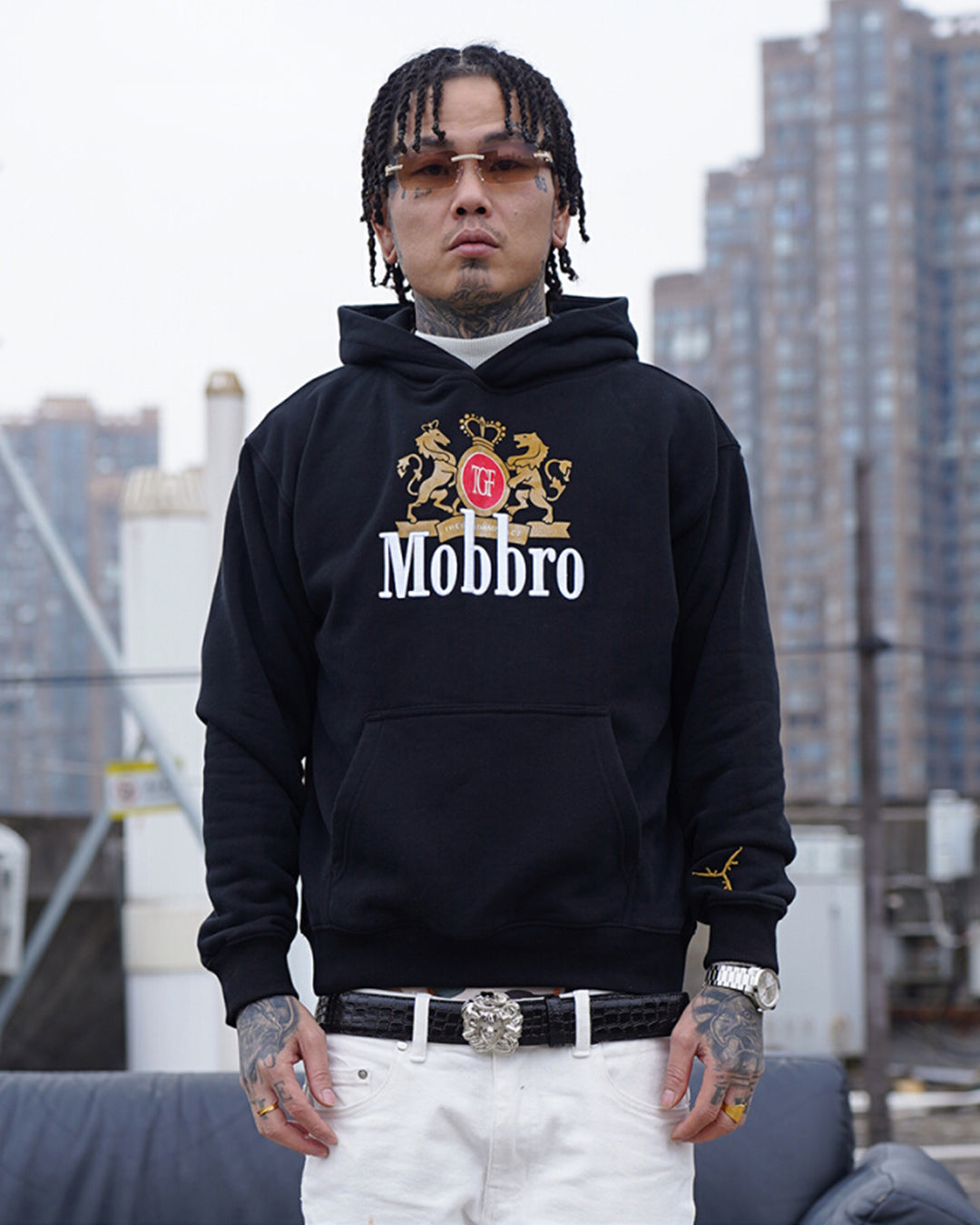 TGFCLUB Mobbro Embroidered Print Hoodie