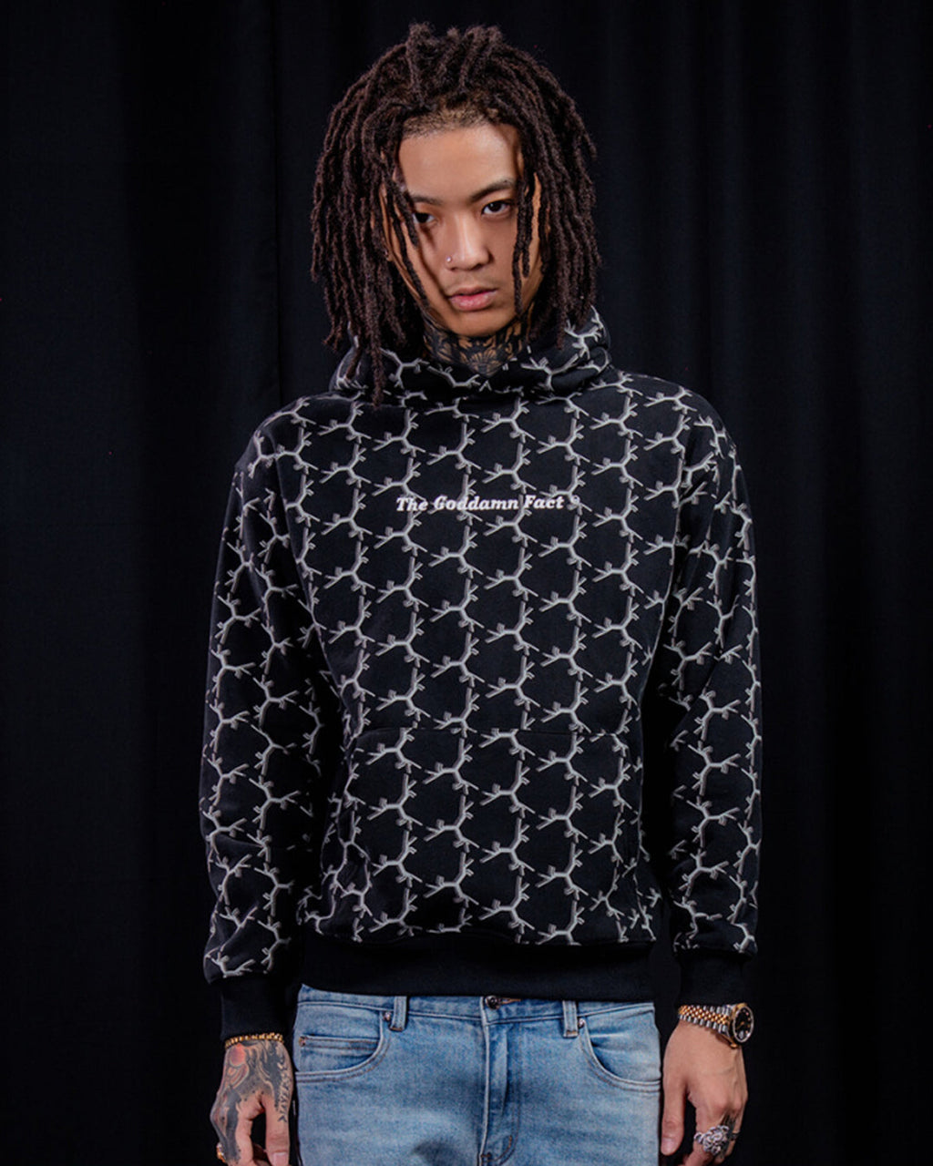 TGFCLUB Full Print Embroidered Hoodie