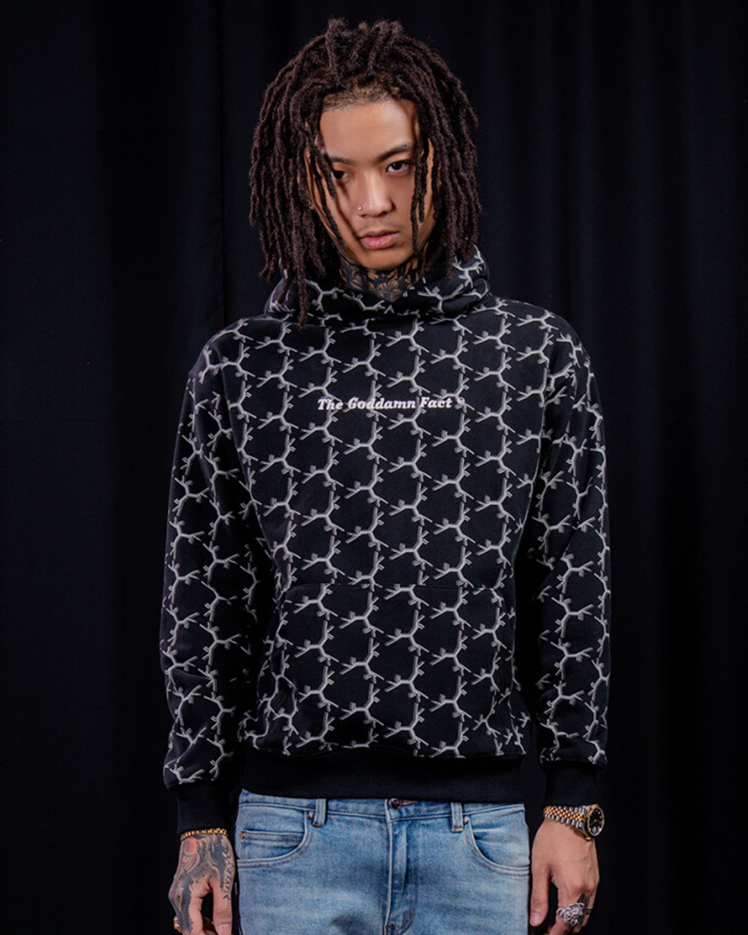 TGFCLUB Full Print Embroidered Hoodie