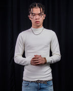 TGFCLUB Embroidered Half Turtleneck Slim Fit Knit Sweater