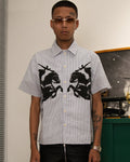 TGFCLUB 223 Print Stripe Short Sleeve Shirt