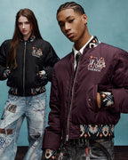 YADcrew x MEDM Ethnic Ribbed MA-1 Bomber Jacket