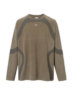 F2CE Washed Destruction Contrast Color Long Sleeve Tee