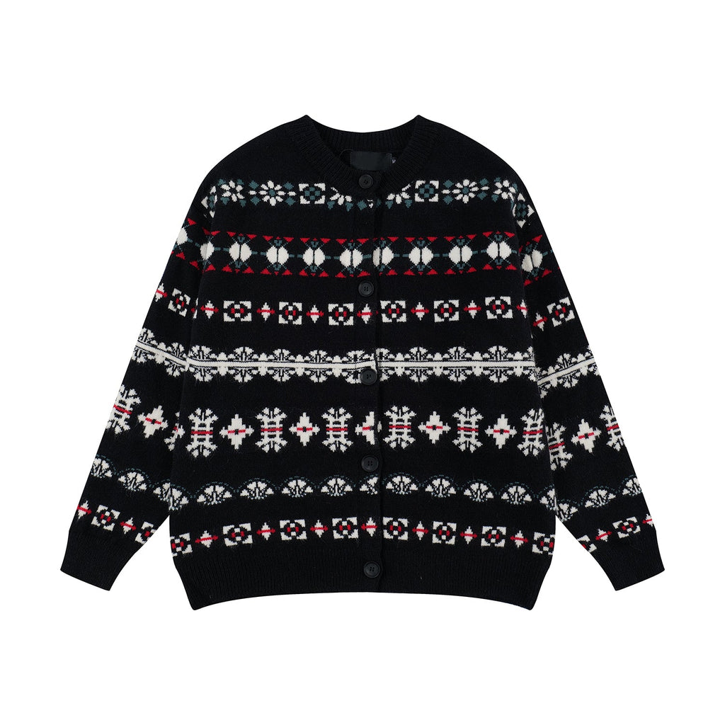F3F Select Snowflake Button Knit Cardigan