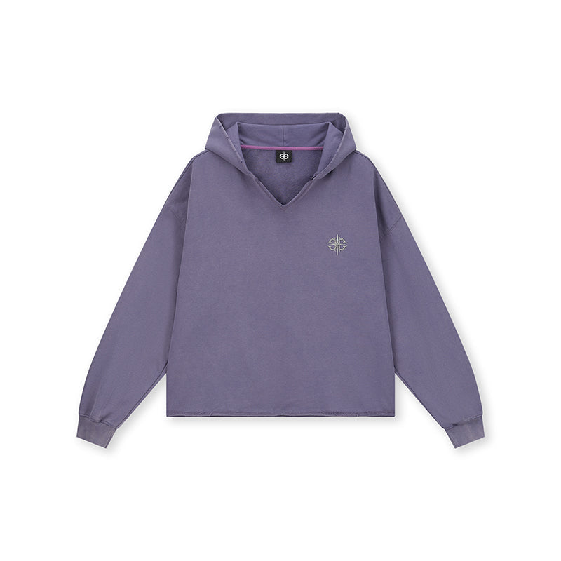 DICETINY Metal Wire Logo Cut Off Hoodie