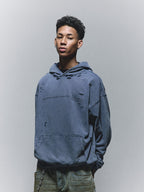ANTIDOTE Washed Destroyed Slogan Hoodie