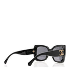 Acetate CC Polarized Square Sunglasses 5555 Black