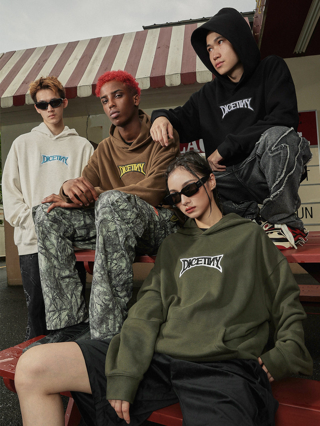 DICETINY 3D Basic Logo Embroidery Hoodie