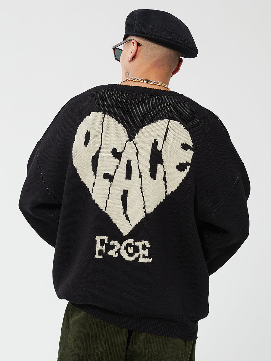 F2CE Love Heart LOGO Knit Sweater