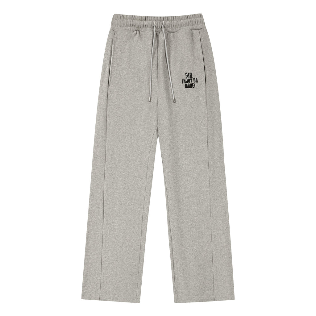 MEDM Basic Embroidered Wide Leg Sweat Pants