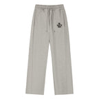 MEDM Basic Embroidered Wide Leg Sweat Pants