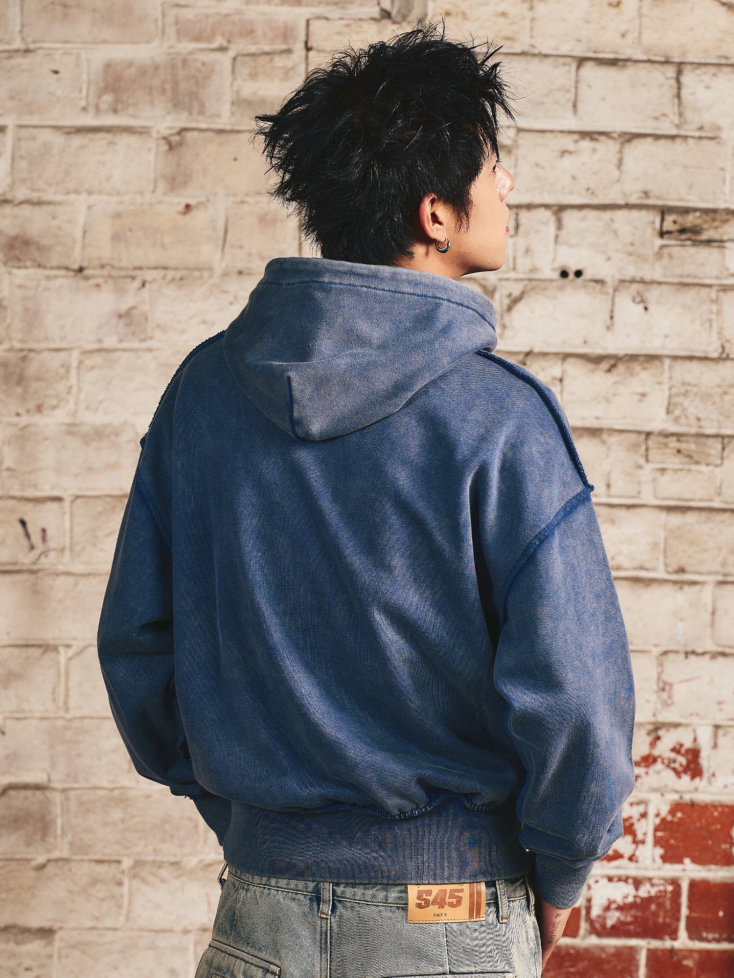 S45 Thread Destruction Washed Hoodie