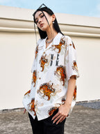 MEDM Tiger Full Printed Short Sleeved Hawaiian Shirt